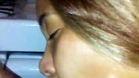 Ebony Chick Gives Sloppy Blowjob Before Intense Assfucking Session