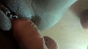 wow, interracial closeup with stunning creampie action!