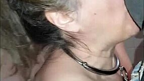 Slave Whore Receives Blowjob and Cumshot Under Candle Wax