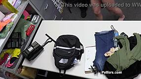 Horny Mall Cop Films Juicy Pussy Fucking Hard