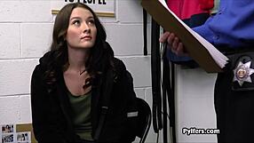 Horny Mall Cop Films Juicy Pussy Fucking Hard