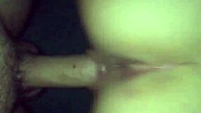 Young teen couple fucks in doggy style, getting creampied hard