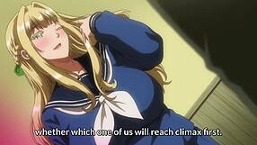 Rubia tetona hentai babe gets wild in raw anime action.