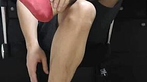 Gay Master Enjoys Nylon Socks And Feet