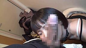 Asian Amateur Deepthroats Shaved Blowjob Fully