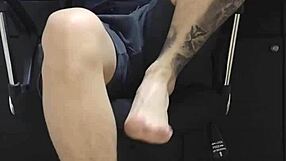 Gay Master Enjoys Nylon Socks And Feet