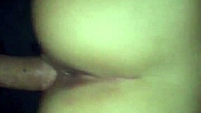 Young teen couple fucks in doggy style, getting creampied hard