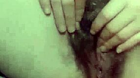 Asian babe's wet pussy fingered solo