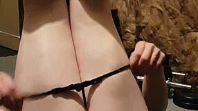 Blonde Milf Strips In Gym Ripping Clothes