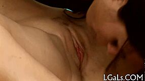 watch this teen slit licking action