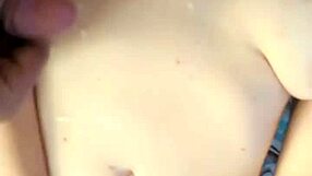 danielle roy teases with toys as cody roy jacks off and cums on her natural tits