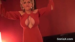 unfaithful british milf lady sonia flaunts her huge melons