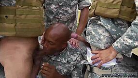 Army Men Fuck in Shower!