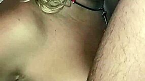 Sucking big white cock in parking lot