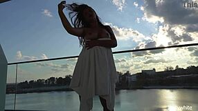 beautiful amateur girl bathing and touching herself