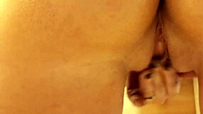 hot latina milf bent over in bathroom