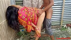 بهابي بنغالية بفستان أحمر تضرب جوزها في فيديو رسمي