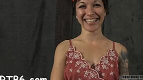 I gag this beautiful woman with clamped nipples and fuck her roughly. She enjoys it wildly.