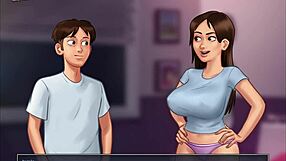 shaved pussy riding monster cock in summertime saga