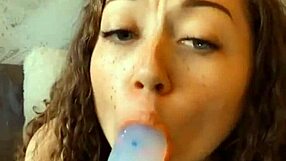 miss daisy mae plays with dildo