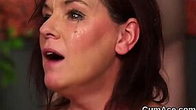 Unusual centerfold receives facial