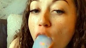 miss daisy mae plays with dildo