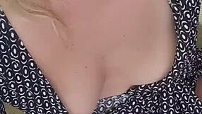 blonde milf gets off with dildo on steamy video call with dirty talk