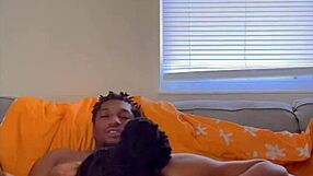Hot Ebony Teen Sucks and Rides Monster Black Cock