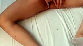 Hey, This Busty Petite Cutie Gets Fingered to Orgasm and Her Pussy Soaks Wet!