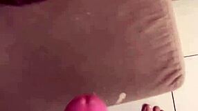 I spotted big-tailed male on sofa and forced him to suck my monster cock!