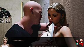 Blonde With Shaved Pussy And Big Tits Gives Public Upskirt Blowjob