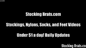 We Enjoy Lesbian Fun In Stockings With Feet And Femdom