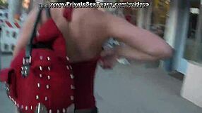 sexy brunette gf merciless doggy fuck before the camera