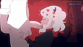 Helltaker's Sexy Cartoon Blowjob Scene