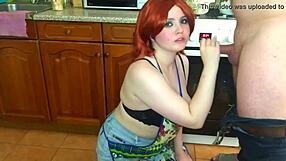 beautiful wife sucks huge cock instead of lunch!