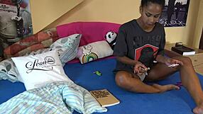 Isabella Reads With T-Shirt And Panties Visible, Showing Great Legs, Sexy Ass, Beautiful Babe, Sexy Brunette Ignores You