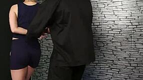 Peculiar hottie feels intense pleasure swallowing jizz from blowbang facial