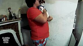 Watch this fat couple's intense blowjob session