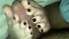 Couple Performs Footjob Cumshot On Webcam