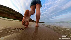 follow my wrinkled feet footprints on the beach