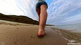 follow my wrinkled feet footprints on the beach