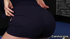 Peculiar hottie feels intense pleasure swallowing jizz from blowbang facial