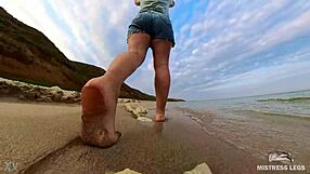 follow my wrinkled feet footprints on the beach