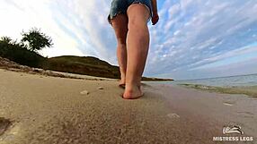 follow my wrinkled feet footprints on the beach