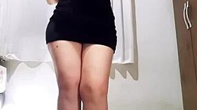 naughty slut strips while smoking