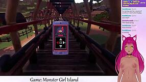 Vtuber Facesitting Monster Girl In Island Game?