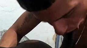 Gifted Guy Sucks Big Black Cock at Gloryhole
