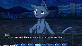 Emotional creampie in hentai game