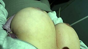 hey, this teen with big natural tits had an orgasm watching dp vids