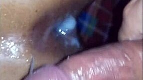 Latina milf gives intense handjob to small cock